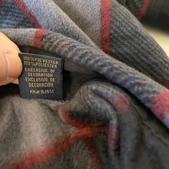 Freedom Foundry gray red plaid flannel shirt shacket pockets metal buttons men X - Picture 9 of 10